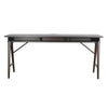 Ameri Console Table with USB Power Pack 78’’ Brown Mahogany Wood BM325355