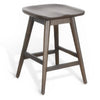 Ameri Counter Height Stool, Saddle Seat, Dark Brown Mahogany
