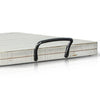 Rena Ottoman Tray Metal Handles 17’’ Distressed White Mahogany Wood