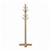Rena Coat, Hat Rack Stand, 8 Wood Stems, 72" Light Brown Mahogany Wood