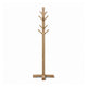 Rena Coat, Hat Rack Stand, 8 Wood Stems, 72" Light Brown Mahogany Wood