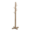 Rena Coat, Hat Rack Stand, 8 Wood Stems, 72" Light Brown Mahogany Wood
