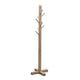 Rena Coat, Hat Rack Stand, 8 Wood Stems, 72" Light Brown Mahogany Wood