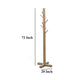 Rena Coat Hat Rack Stand 8 Wood Stems 72’’ Light Brown Mahogany Wood