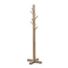 Rena Coat, Hat Rack Stand, 8 Wood Stems, 72" Light Brown Mahogany Wood