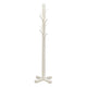 Rena Coat, Hat Rack Stand, 8 Wood Stems, 72" Rustic White Mahogany