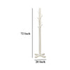 Rena Coat Hat Rack Stand 8 Wood Stems 72’’ Rustic White Mahogany