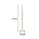 Rena Coat Hat Rack Stand 8 Wood Stems 72’’ Rustic White Mahogany
