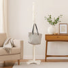 Rena Coat, Hat Rack Stand, 8 Wood Stems, 72" Rustic White Mahogany