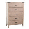 Desy Tall Dresser Chest with 5 Drawers Light Brown Mahogany Wood BM325371