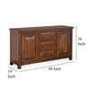 Reggie Buffet Console 3 Drawers and 2 Cabinet 66’’ Brown Mahogany BM325373