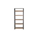 Yael Bookcase 5 Brown Mahogany Shelves and Black Metal Frame 72’’ BM325374