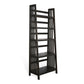 Dory Foldable Bookcase, 5 Storage Shelves, 72" Black Mahogany Wood