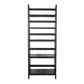 Dory Foldable Bookcase 5 Storage Shelves 72’’ Black Mahogany Wood BM325378