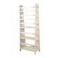 Dory Foldable Bookcase 5 Storage Shelves 72’’ White Mahogany Wood BM325384