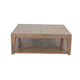 Yael Coffee Table with Caster Wheels 48’’ Light Brown Mahogany BM325387