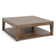 Yael Coffee Table with Caster Wheels, 48" Light Brown Mahogany