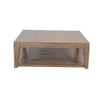 Yael Coffee Table with Caster Wheels, 48" Light Brown Mahogany