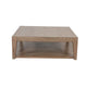 Yael Coffee Table with Caster Wheels, 48" Light Brown Mahogany