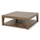 Yael Coffee Table with Caster Wheels 48’’ Light Brown Mahogany BM325387