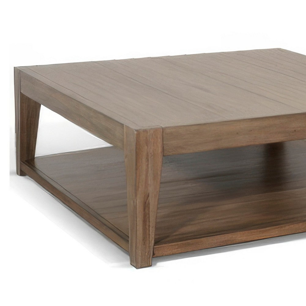 Yael Coffee Table with Caster Wheels, 48" Light Brown Mahogany
