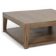 Yael Coffee Table with Caster Wheels, 48" Light Brown Mahogany