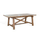 Anva Dining Table with Extendable Plank Top, 76-96" Brown Mahogany
