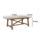 Anva Dining Table with Extendable Plank Top 76-96’’ Brown Mahogany BM325396