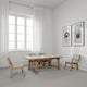 Anva Dining Table with Extendable Plank Top, 76-96" Brown Mahogany