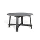 Rena Dining Table, 54" Rustic Round Planked Black Smoke Mahogany Wood