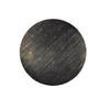 Rena Dining Table, 54" Rustic Round Planked Black Smoke Mahogany Wood