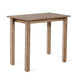 Rena Counter Table, 48" Rustic Rectangular Beige Pebble Mahogany Wood