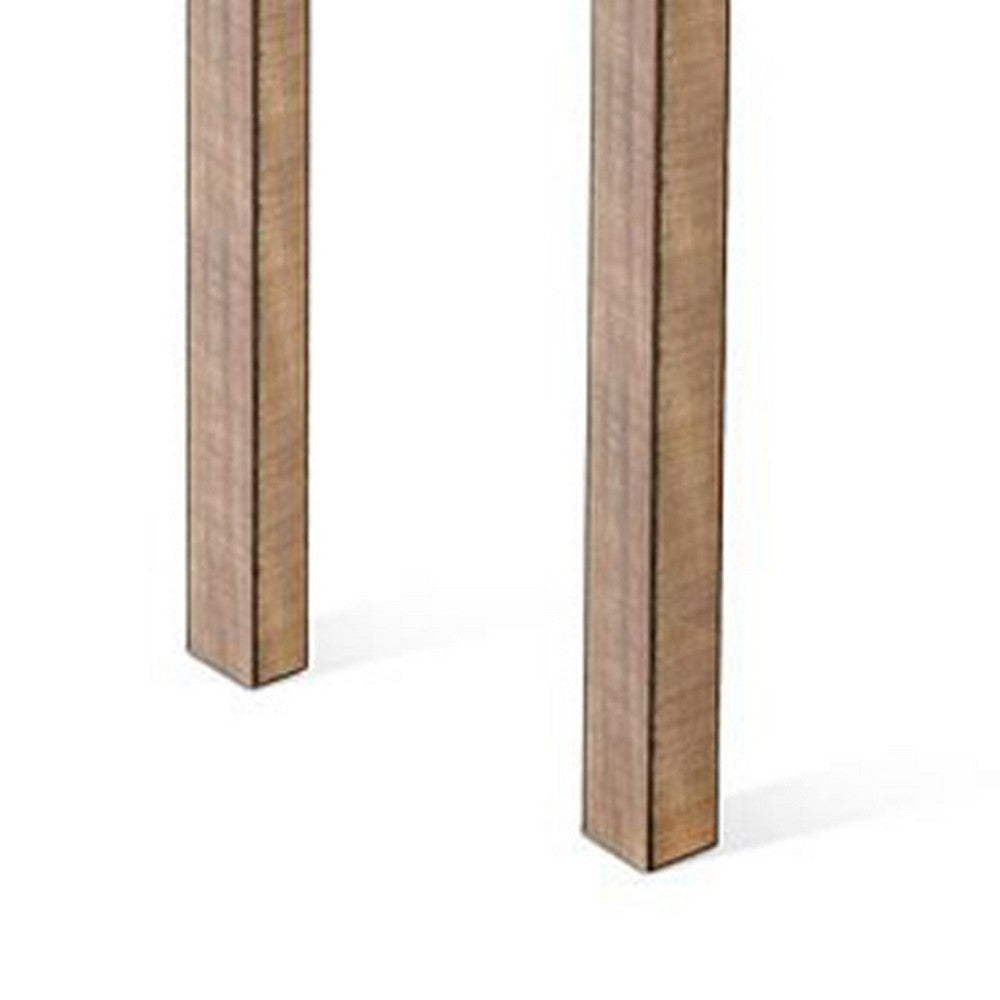 Rena Counter Table 48’’ Rustic Rectangular Beige Pebble Mahogany Wood BM325400