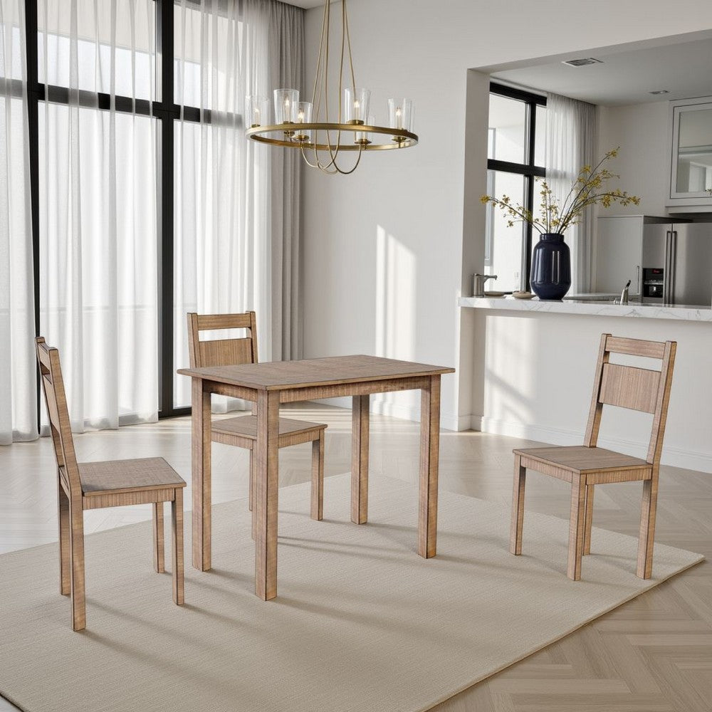 Rena Bar Height Dining Table | 48" Rectangular Top | Beige Brown Mahogany Wood