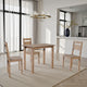 Rena Bar Height Dining Table | 48" Rectangular Top | Beige Brown Mahogany Wood