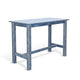 Rena Counter Height Table 48" Rectangular Ocean Blue Mahogany Wood