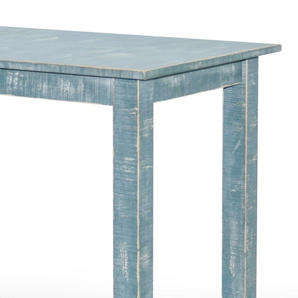 Rena Counter Table 48’’ Rustic Rectangular Grass Green Mahogany Wood BM325406