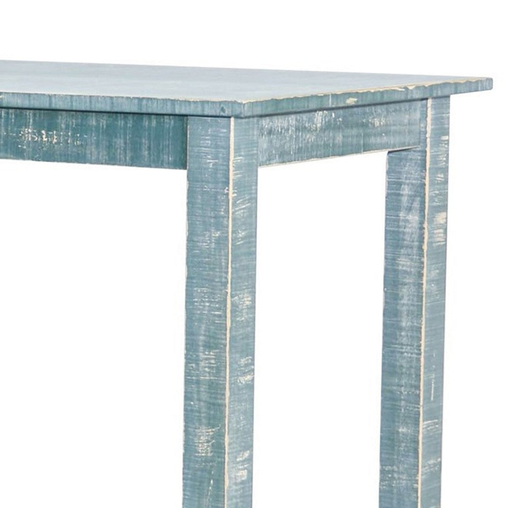 Rena Bar Height Table 48’’ Rustic Rectangular Seagrass Mahogany Wood BM325407