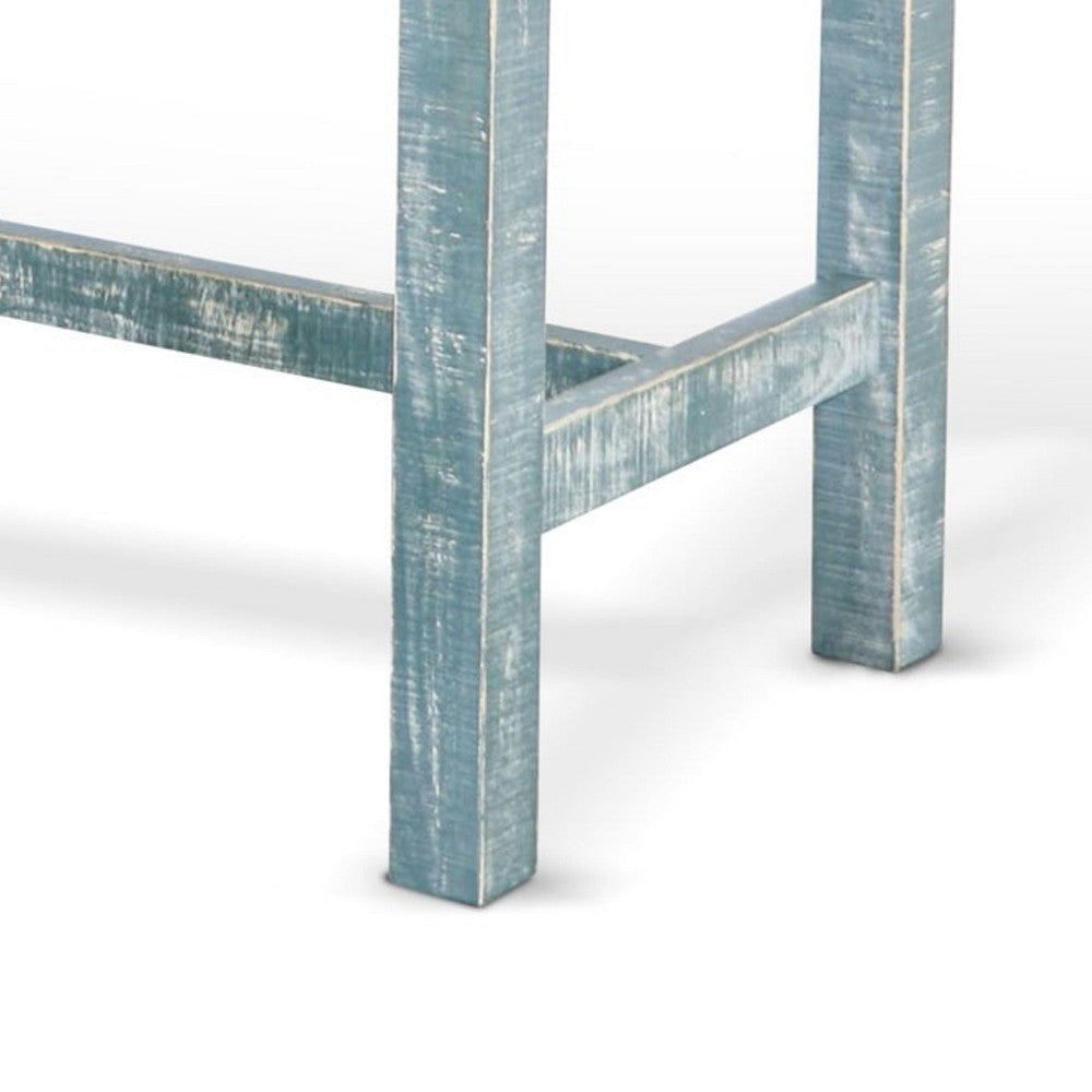 Rena Bar Height Table 48’’ Rustic Rectangular Seagrass Mahogany Wood BM325407