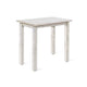 Rena Bar Height Table, 48" Rustic Rectangular White Sand Mahogany Wood