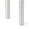 Rena Bar Height Table 48’’ Rustic Rectangular White Sand Mahogany Wood BM325409