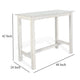 Rena Bar Height Table 48’’ Rustic Rectangular White Sand Mahogany Wood BM325409