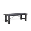 Rena Dining Table, 2 Extension Leaves, 86-122" Rustic Black Mahogany