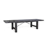 Rena Dining Table, 2 Extension Leaves, 86-122" Rustic Black Mahogany