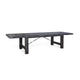 Rena Dining Table, 2 Extension Leaves, 86-122" Rustic Black Mahogany