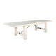Rena Dining Table, 2 Extension Leaf, 86-122" Rustic White Mahogany