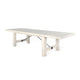 Rena Dining Table, 2 Extension Leaf, 86-122" Rustic White Mahogany