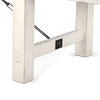 Rena Dining Table, 2 Extension Leaf, 86-122" Rustic White Mahogany