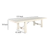 Rena Dining Table, 2 Extension Leaf, 86-122" Rustic White Mahogany