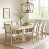 Rena Dining Table, 2 Extension Leaf, 86-122" Rustic White Mahogany